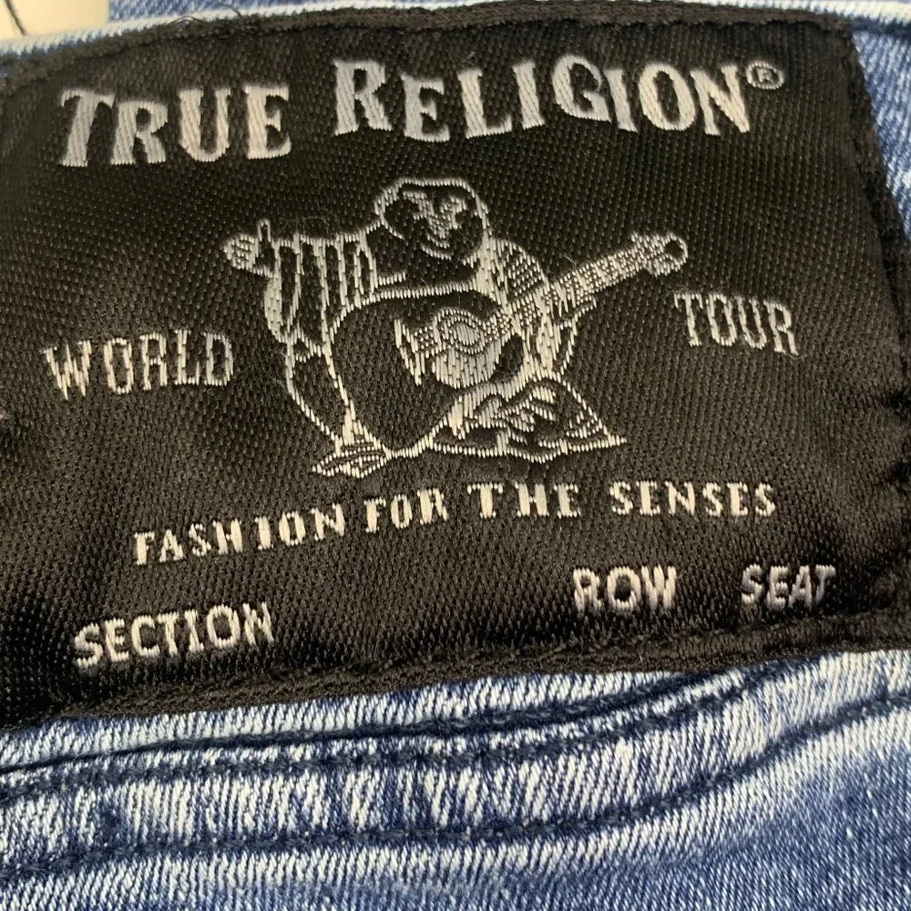 True Religion Rocco Relaxed Skinny Moto Jeans Men's Size 42